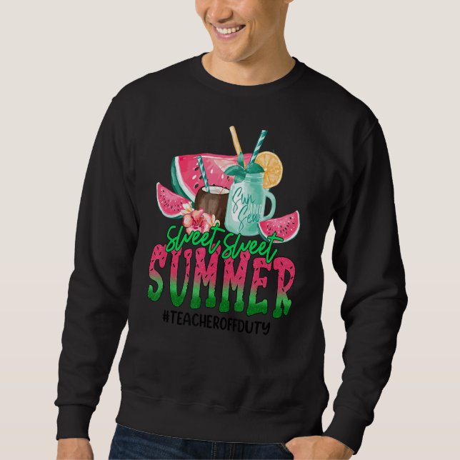 Sweatshirt Cute Swete Summer Time Watermelon Été Enseignant O (Devant)