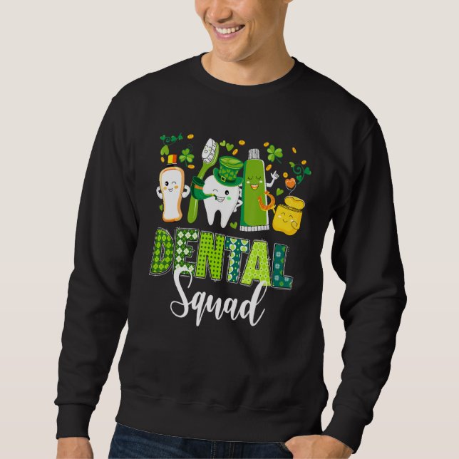 Sweatshirt Cute Tooth Leprechaun Casquette Dental Squad St Pa (Devant)