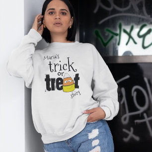 Sweatshirt Cute Trick ou Treat Candy Personnalisé