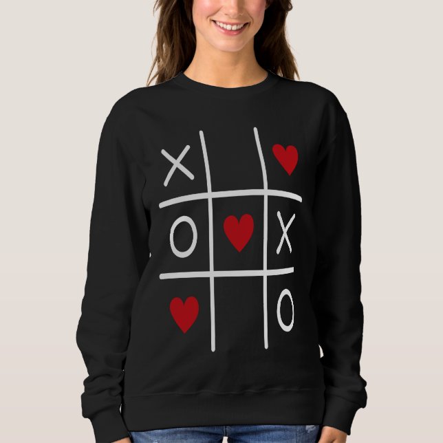 Sweatshirt Cute Valentine Hearts Game Valentine's Day Romance (Devant)