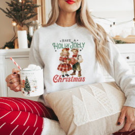 Sweatshirt Cute Vintage Avoir un Noël Holly Jolly