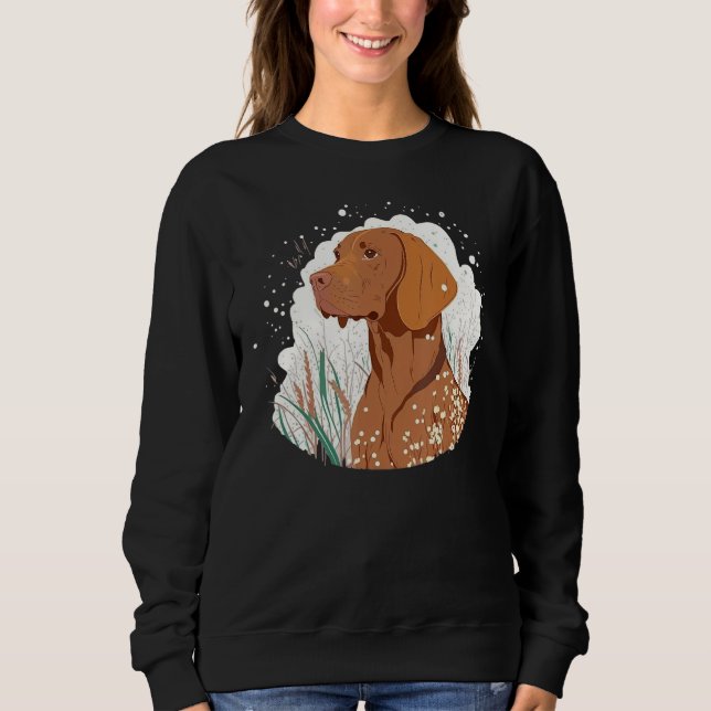Sweatshirt Cute Vizsla Dog on Vizsla Lover_3 (Devant)
