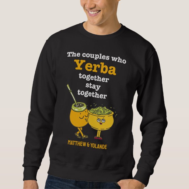 Sweatshirt Cute YERBA MATÉ Couples (Devant)