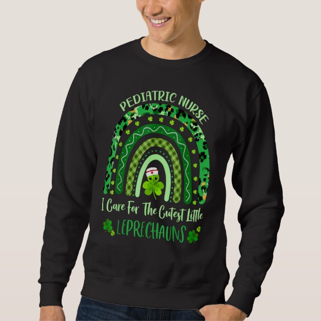 Sweatshirt Cutest Little Leprechaun Infirmière pédiatrique St (Devant)