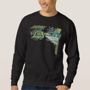 Sweatshirt Cyber Punk Cyberpunk Trippy Acid Glitch Retro Futu
