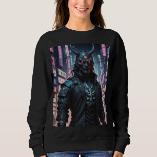 Sweatshirt Cyberpunk Demon Samurai
