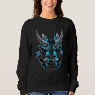 Sweatshirt Cyberpunk Oni Demon Japonais Devil 2