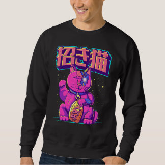 Sweatshirt Cyborg Maneki Neko Cat Japanese Lucky Cat Cyber Ae