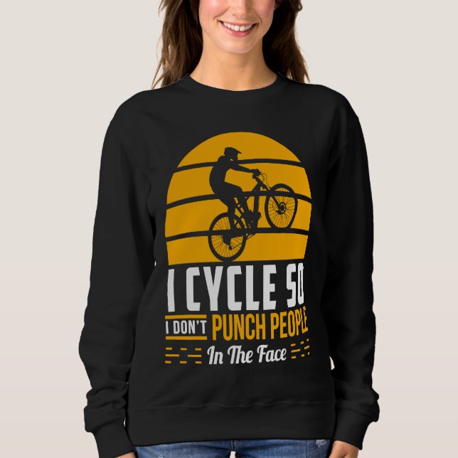 Sweatshirt Cycling Biking Triathlon Workout Train Bike Athlet (Devant)