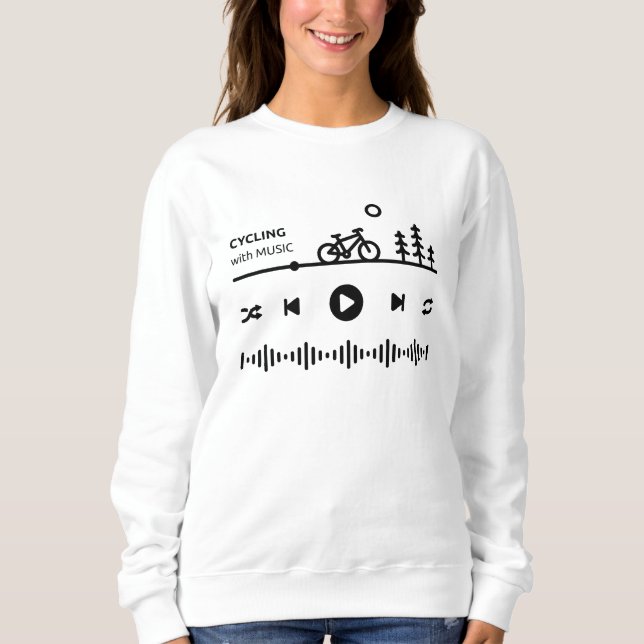 Sweatshirt Cyclisme avec musique (Devant)