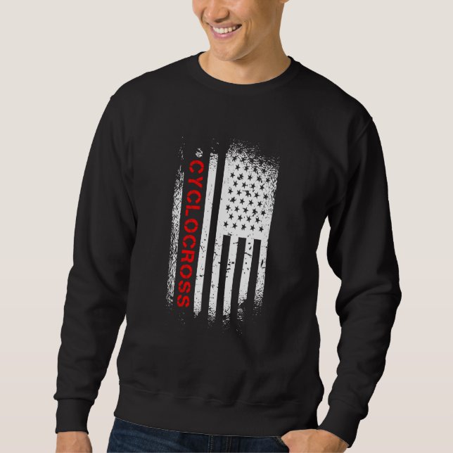 Sweatshirt Cyclocross American Flag (Devant)