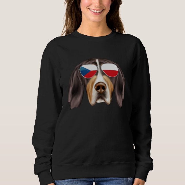 Sweatshirt Czech Flag Treeing Walker Coonhound Czech Republic (Devant)