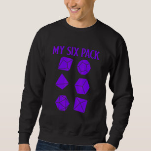 Sweatshirt D20 Dice Rpg Dragons Gamer Découvrez Mon Six Pack