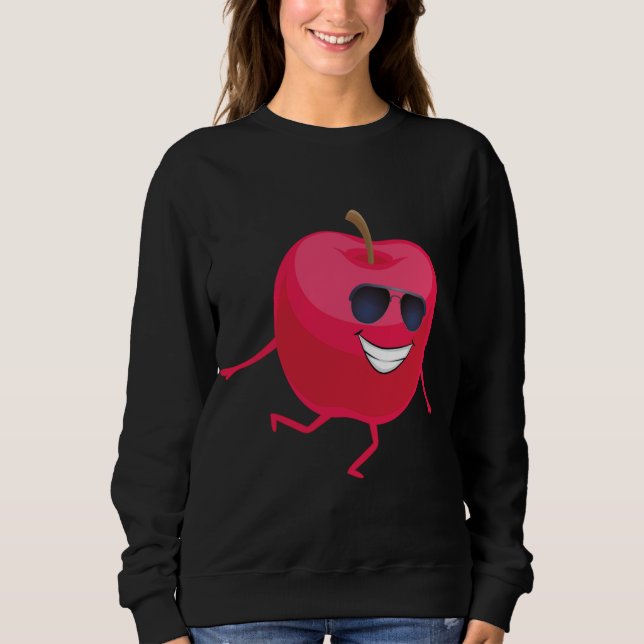 Sweatshirt Dab Apple Dancing Dabbing Pomme Fruit (Devant)