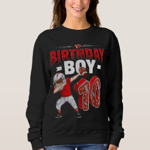 Sweatshirt Dabbing boy 10 year old American football 10th bir
