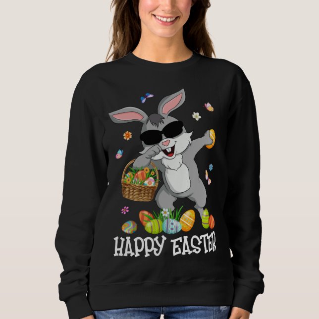 Sweatshirt Dabbing Bunny Easter Egg Basket Easter Day Kids Gi (Devant)