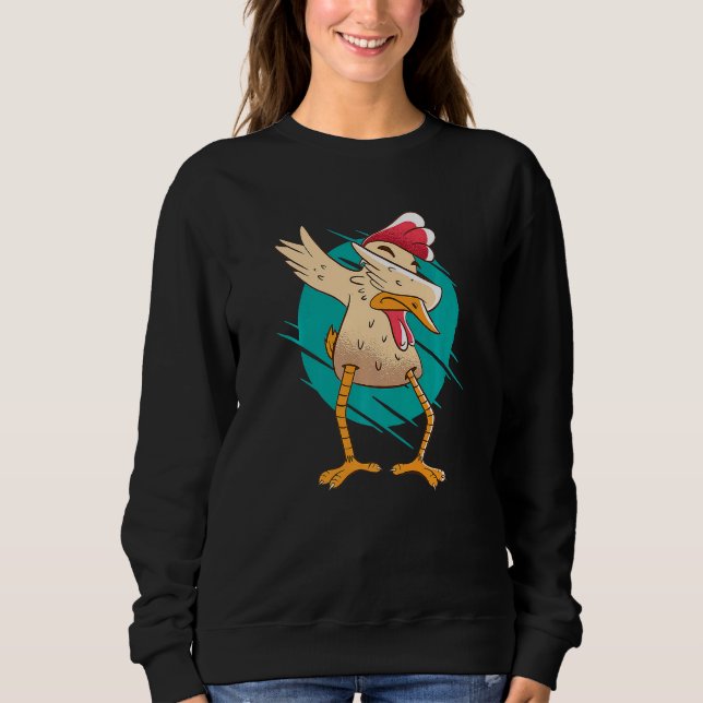 Sweatshirt Dabbing Chicken  Rooster (Devant)