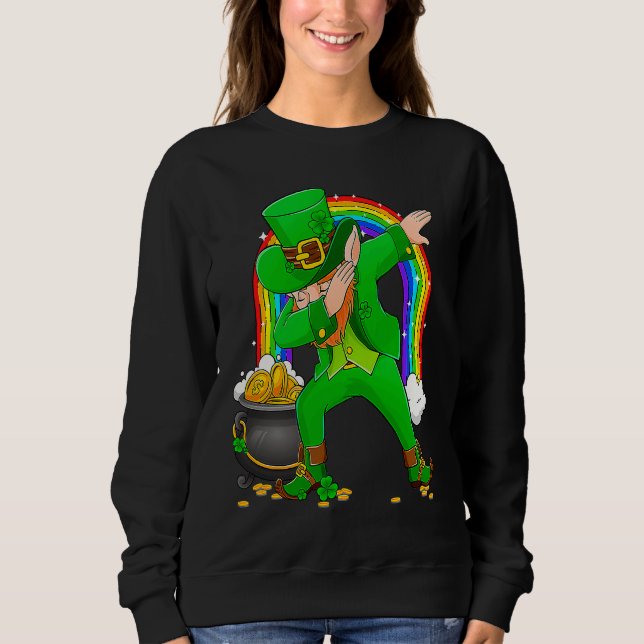 Sweatshirt Dabbing Dance Irish Shamrock St Patricks Day   1 (Devant)