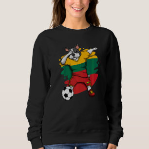 Sweatshirt Dabbing French Bulldog Lituanie Soccer Fan Jersey