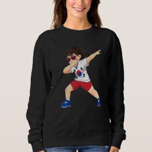 Sweatshirt Dabbing Girl Corée du Sud Drapeau sud-coréen Enfan