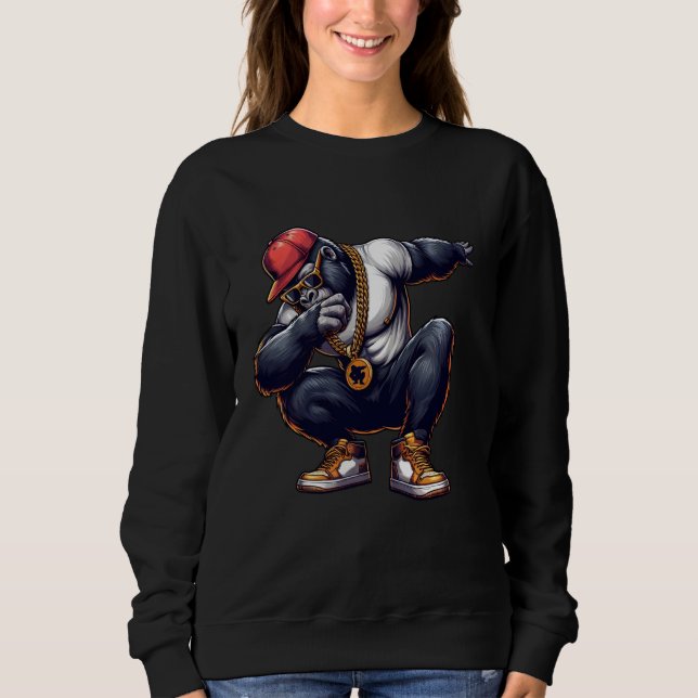 Sweatshirt Dabbing Gorilla Funny gorilla Dab Danse Garçons Fi (Devant)