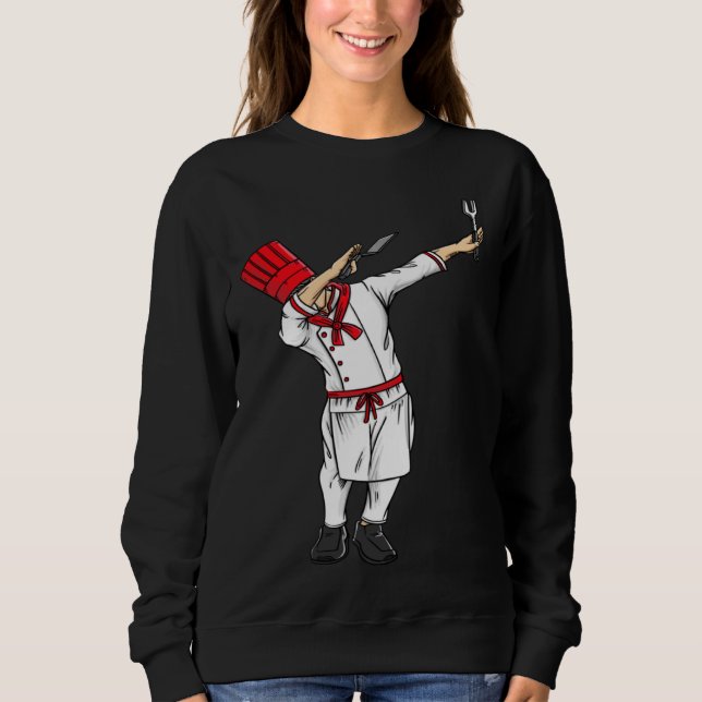 Sweatshirt Dabbing Hibachi Chef  Japanese Chef Asian Cook (Devant)