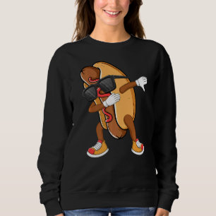 Sweatshirt Dabbing Hot Dog porter des lunettes de soleil Dab 