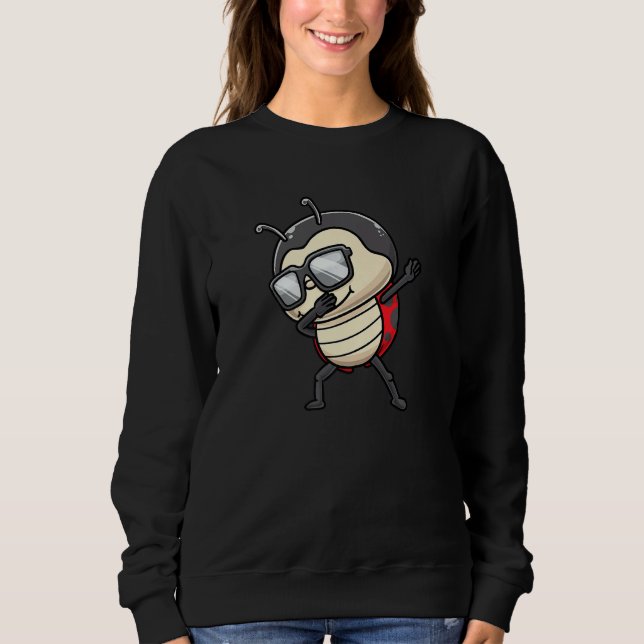 Sweatshirt Dabbing Ladybug With Sunglasses Insectologist Lady (Devant)