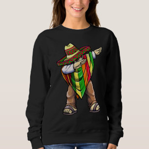 Sweatshirt Dabbing Mexican Poncho Cinco De Mayo