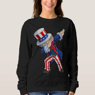 Sweatshirt Dabbing Oncle Sam 4 juillet Enfants garçons Hommes