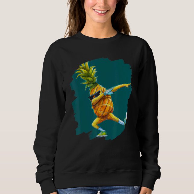 Sweatshirt Dabbing Pineapple Aloha Sunglasses Beach Dance Haw (Devant)