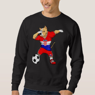 Sweatshirt Dabbing Pitbull Croatie Fans de football Jersey Cr