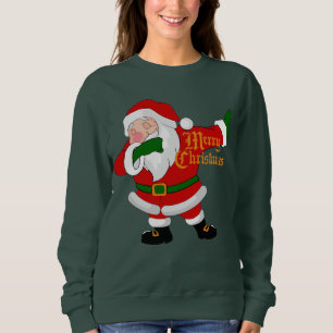 Sweatshirt dabbing santa claus