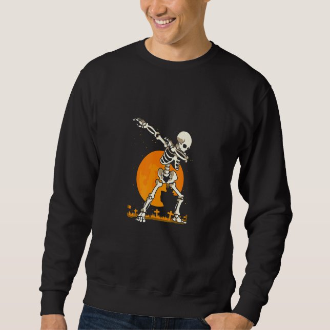 Sweatshirt Dabbing Skeleton  Halloween Costume Spooky Season (Devant)