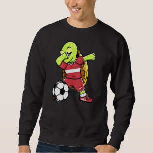 Sweatshirt Dabbing Turtle Lettonie Fans de football Jersey La