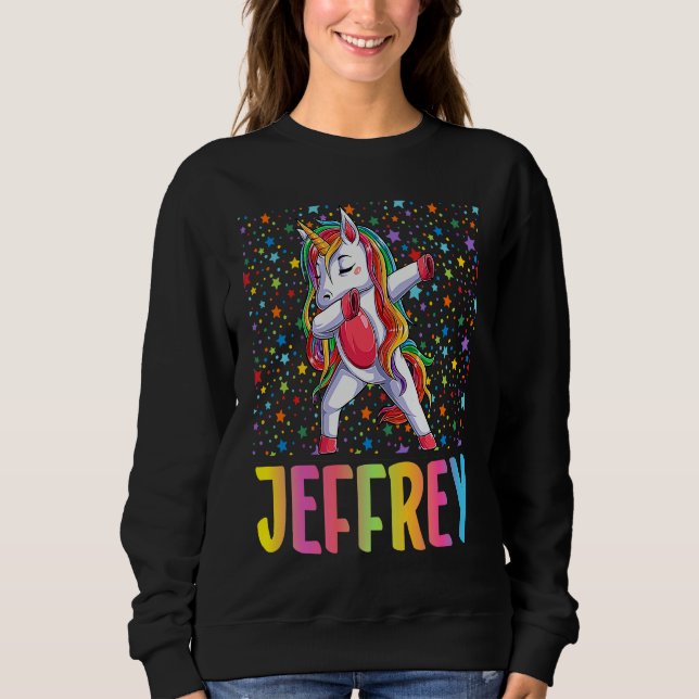 Sweatshirt Dabbing Unicorn Jeffrey (Devant)