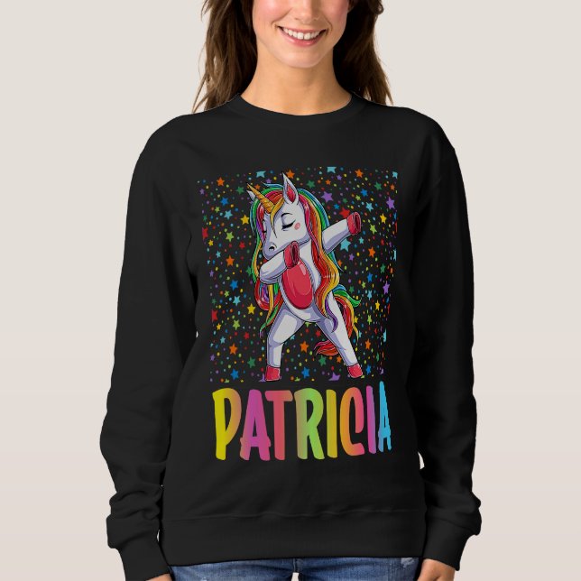Sweatshirt Dabbing Unicorn Patricia (Devant)