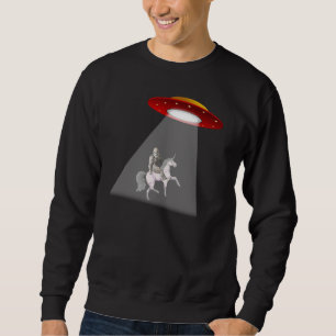 Sweatshirt d'abduction d'UFO de licorne de Bigfoot