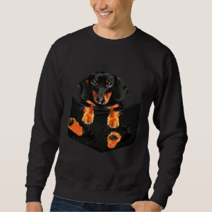 Sweatshirt Dachshund Dans Le Visage De Chien De Poche