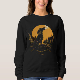 Sweatshirt Dachshund Howling À La Lune Doxie Chien Dachshund
