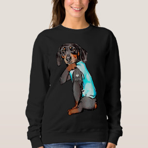 Sweatshirt Dachshund I Love Mimi Tattoo Vêtements Chien Mimi