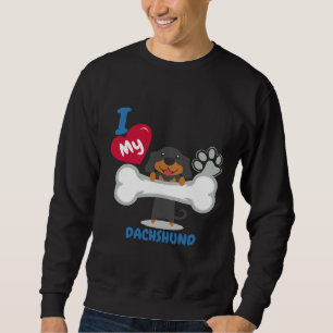 Sweatshirt Dachshund J'Aime Mon Dachshund