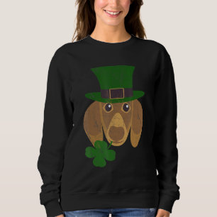 Sweatshirt Dachshund Jour de la Saint Patrick Shamrock Dachsh