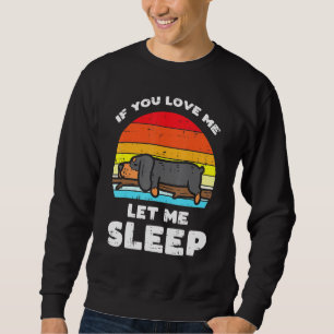 Sweatshirt Dachshund Love Let Me Sleep Retro Animal Animaux A