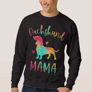 Sweatshirt Dachshund Mama Doxie colorée Cadeaux Chift Maman