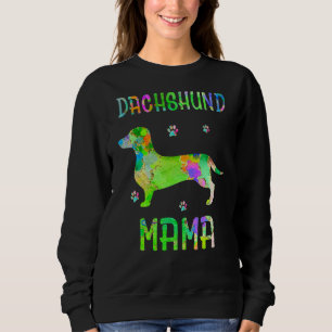 Sweatshirt Dachshund Mama maman chien coloré