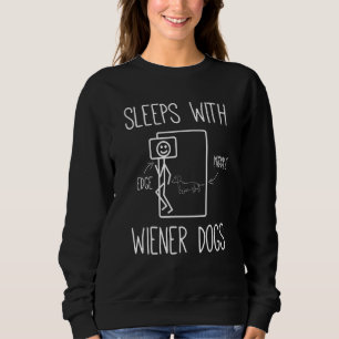 Sweatshirt Dachshund Maman Femmes Dort Avec Des Chiens Plus É