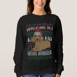 Sweatshirt Dachshund Marcher Dans Une Wonderland Weenie