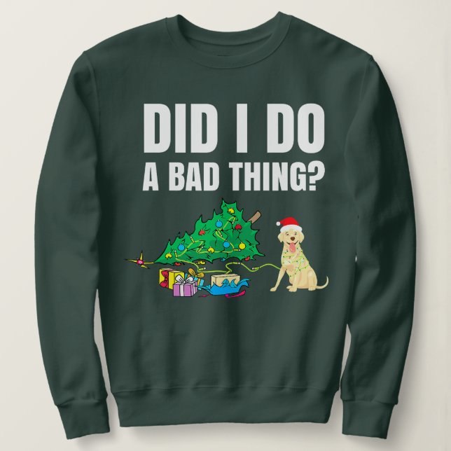 Sweatshirt Dachshund Menorah juive amusant Hanoukka Chan (Design devant)