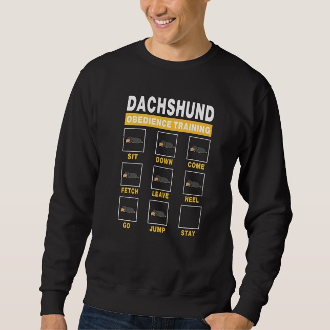 Sweatshirt Dachshund Obedience Training Guide de chien à l'in (Devant)